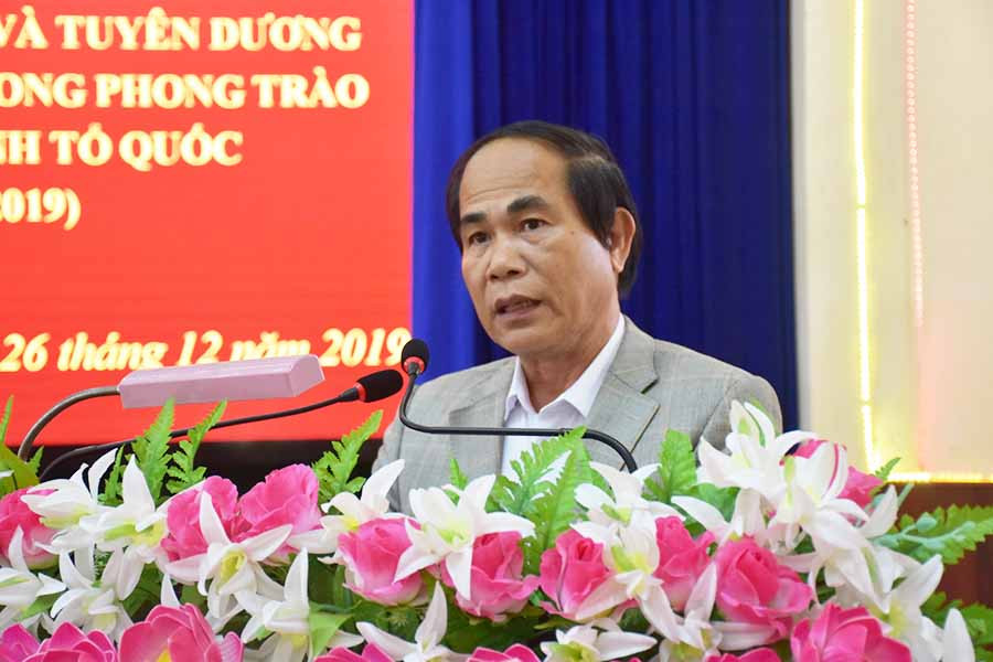 Chủ tịch UBND tỉnh Võ Ngọc Thành phát biểu tại hội nghị. Ảnh: S.C