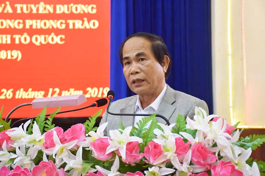 Chủ tịch UBND tỉnh Võ Ngọc Thành phát biểu tại hội nghị. Ảnh: S.C