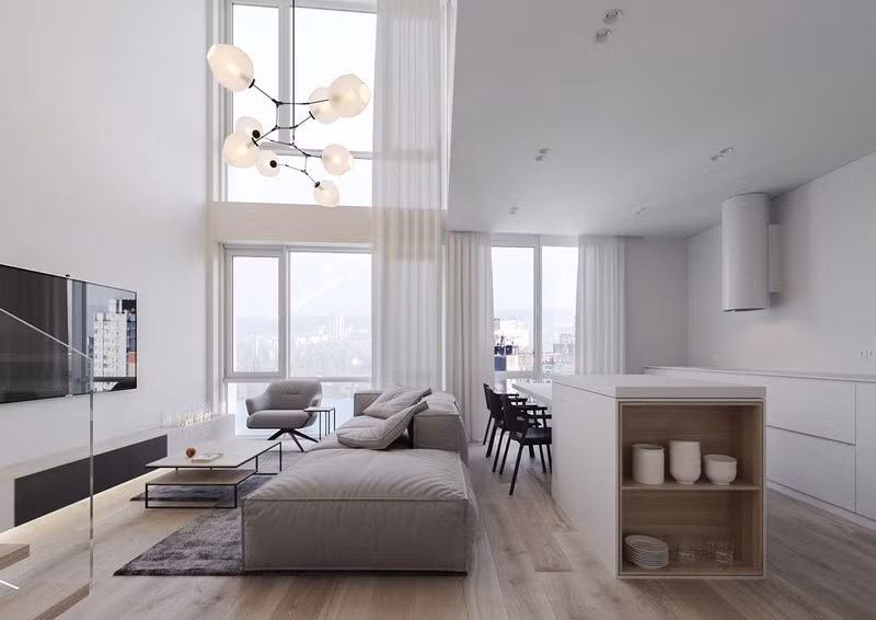 Bàn đảo, bàn ăn và kệ lưu trữ, 3 chức năng được tái hiện rõ rệt chỉ trong cùng một sản phẩm.