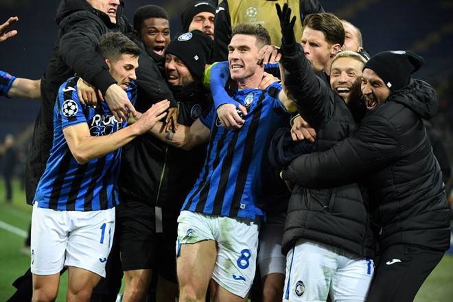 Atalanta lần đầu tiên lọt vào vòng đấu loại trực tiếp Champions League - Ảnh: AFP Atalanta lần đầu tiên lọt vào vòng đấu loại trực tiếp Champions League - Ảnh: AFP