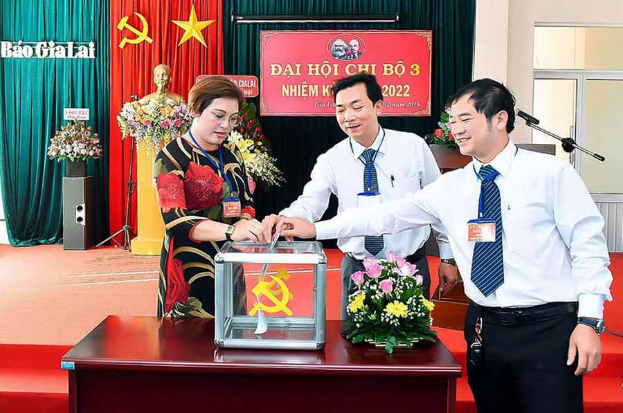  Các chi bộ thuộc Đảng bộ Báo Gia Lai tổ chức đại hội nhiệm kỳ 2020-2022. Ảnh: Đ.T