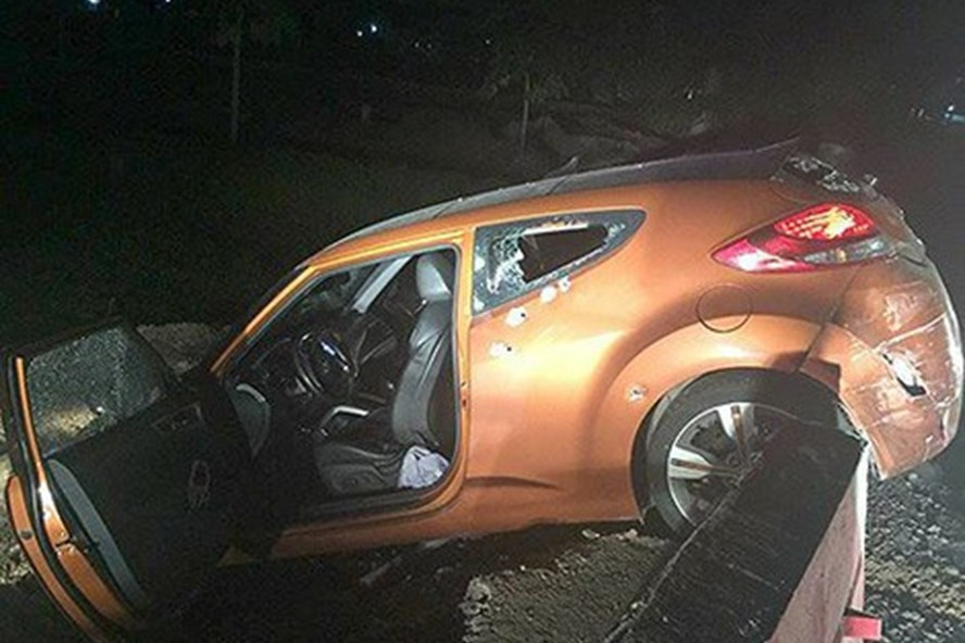 Chiếc xe Đạt lái và cố thủ đến khi bị bắn. Ảnh: M.T.