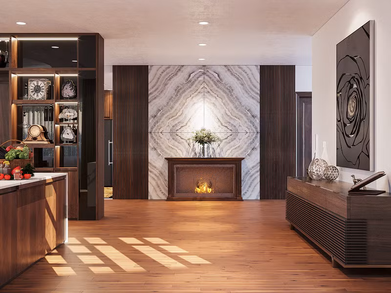 Ngay từ khu vực sảnh chờ khách đã cảm thấy độ sang trọng và chịu chi của gia chủ.