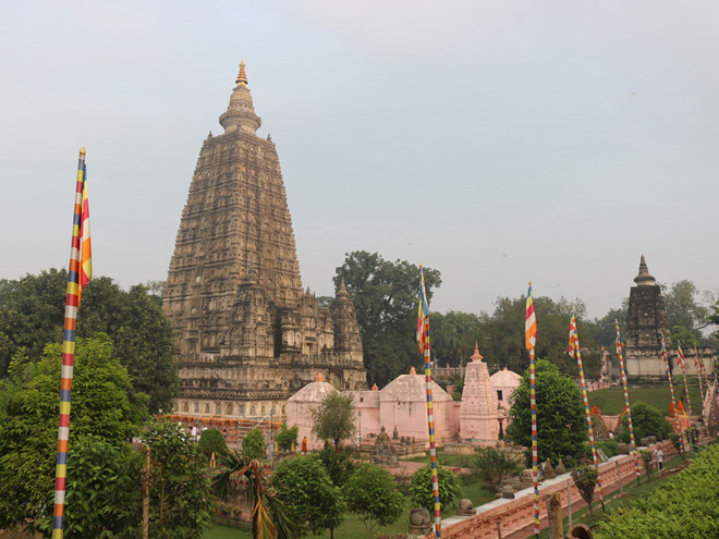  Tháp trung tâm của quần thể đền chùa Mahabodhi - Ảnh: Phương An