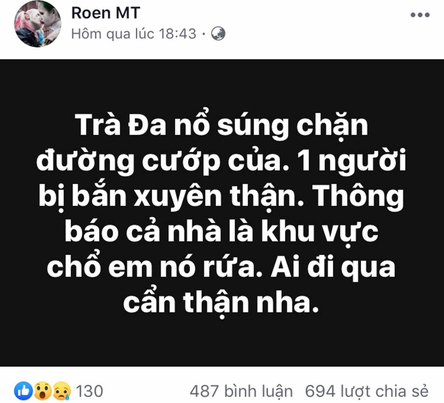 Thông tin Đạt đăng tải đã gây sự hoang mang cho người dân. Ảnh: Văn Ngọc  Thông tin Đạt đăng tải đã gây sự hoang mang cho người dân. Ảnh: Văn Ngọc