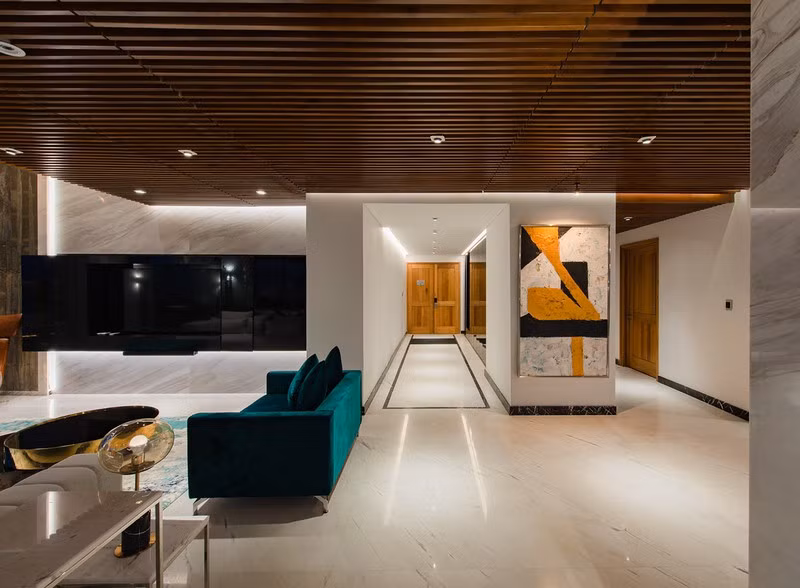 Sàn đá tăng độ sáng cho không gian.