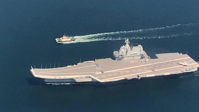 Tàu sân bay Sơn Đông của Trung Quốc - Ảnh: Sino Tàu sân bay Sơn Đông của Trung Quốc - Ảnh: Sino