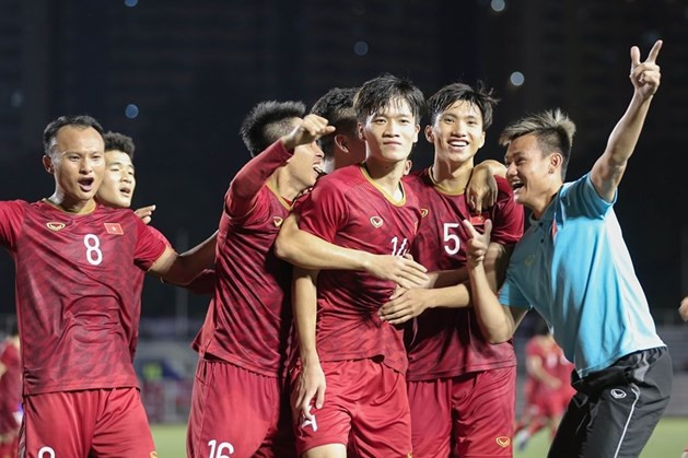 U22 Việt Nam sẽ hướng đến chiến thắng trước U22 Campuchia. Ảnh: D.P