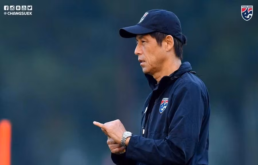 HLV Akira Nishino của U23 Thái Lan. (Nguồn: FAT)