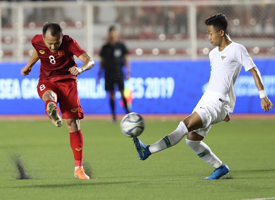  Trọng Hoàng đã thể hiện được kinh nghiệm ở những trận đấu đã qua. Ảnh: D.P