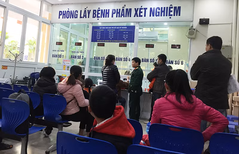 Phòng lấy bệnh phẩm xét nghiệm của Bệnh viện Đa khoa Xanh Pôn.