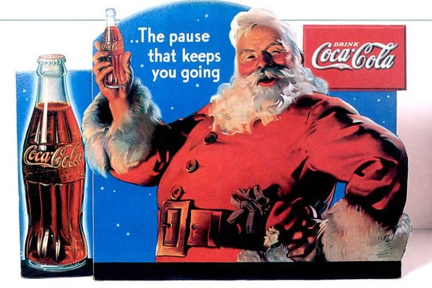 Hình ảnh ông già Noel trong tấm quảng cáo của CocaCola. Ảnh: Getty