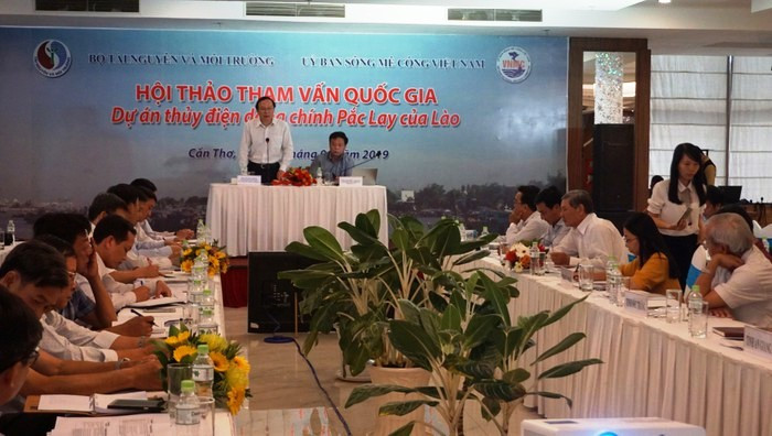 Hội thảo tham vấn quốc gia dự án thủy điện dòng chính Pắc Lay của Lào do Bộ Tài nguyên và Môi trường và Ủy ban Mê Công tổ chức vào tháng 1-2019 tại TP. Cần Thơ. Ảnh: internet Hội thảo tham vấn quốc gia dự án thủy điện dòng chính Pắc Lay của Lào do Bộ Tài nguyên và Môi trường và Ủy ban Mê Công tổ chức vào tháng 1-2019 tại TP. Cần Thơ.