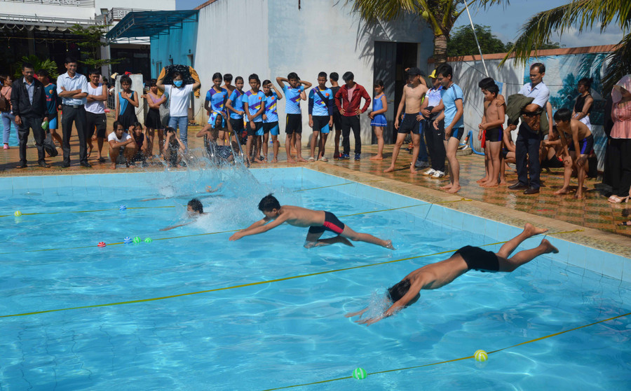 Các vận động viên tham gia thi đấu. Ảnh: Minh Thoan Các vận động viên tham gia thi đấu. Minh Thoan. Ảnh: Minh Thoan