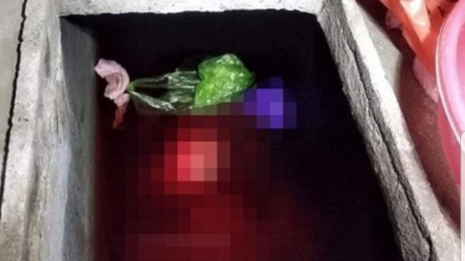  Thi thể bà Hợi được phát hiện trong bể nước sau nhà- Ảnh CTV