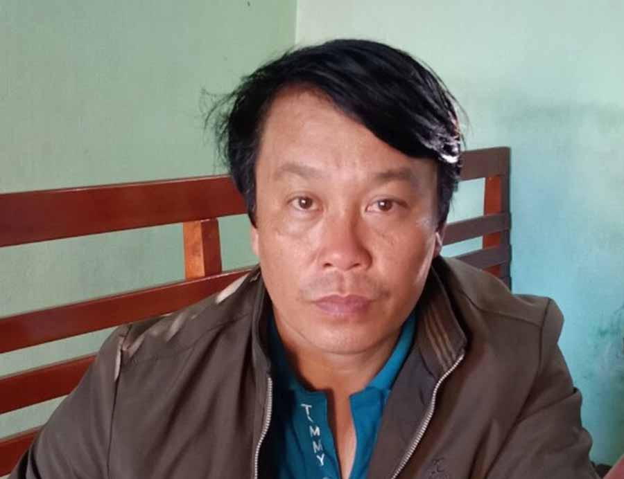 Đối tượng Huấn tại cơ quan Công an. Ảnh: V.N Đối tượng Huấn tại cơ quan Công an. Ảnh: V.N