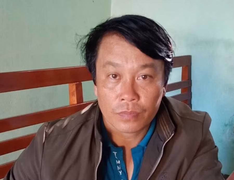 Đối tượng Huấn tại cơ quan Công an. Ảnh: V.N