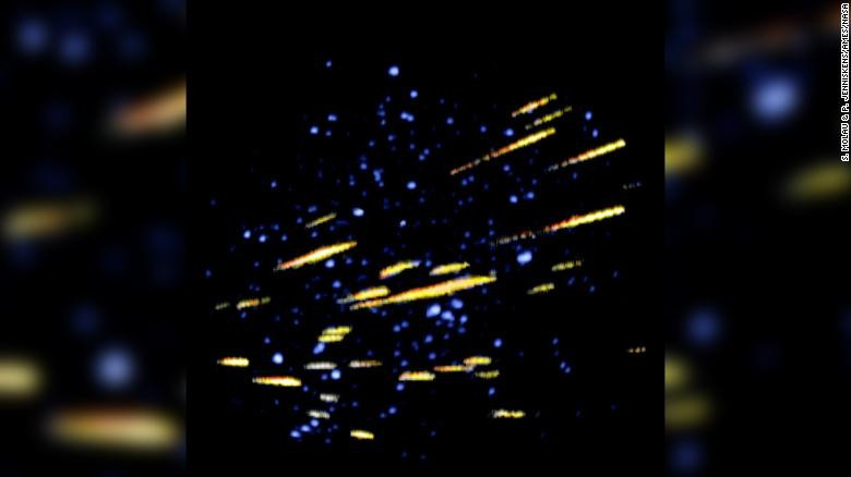 Trận sao băng lớn với khoảng 400 sao băng xuất hiện mỗi giờ vào năm 1995. Ảnh: CNN Trận sao băng lớn với khoảng 400 sao băng xuất hiện mỗi giờ vào năm 1995. Ảnh: CNN