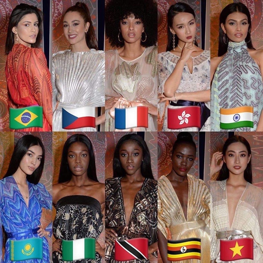 Top 10 phần thi “Top Model” được Miss World 2019 công bố. Ảnh: FP.