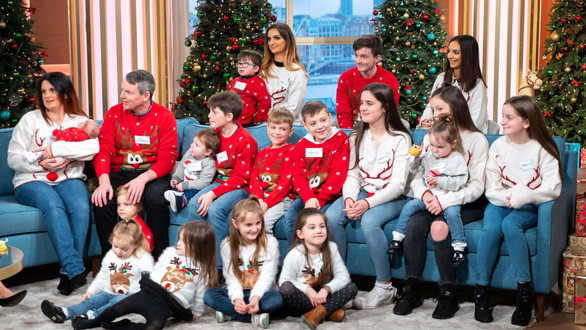 Gia đình Radford thường xuất hiện trên nhiều chương trình truyền hình tại Anh vì quá đông con - Ảnh: Sky News