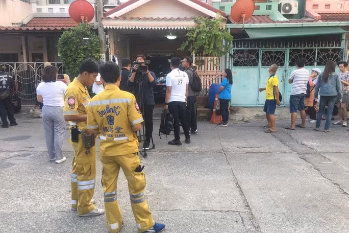 Ngôi nhà hiện trường, nơi phát hiện thi thể nạn nhân trong tủ lạnh. Ảnh: Bangkok Post