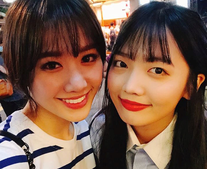 Hari Won và em gái có mối quan hệ thân thiết với nhau - Ảnh: FBNV