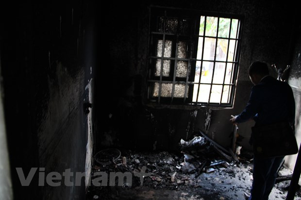  Hiện trường vụ việc. (Ảnh: Đậu Tất Thành/Vietnam+)