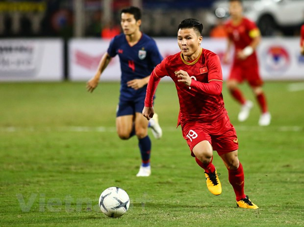 Tiền vệ chủ chốt Quang Hải trở lại U22 Việt Nam tham dự SEA Games 30 với mục tiêu giành Huy chương vàng. (Ảnh: Nguyên An/Vietnam+)  Tiền vệ chủ chốt Quang Hải trở lại U22 Việt Nam tham dự SEA Games 30 với mục tiêu giành Huy chương vàng. (Ảnh: Nguyên An/Vietnam+)