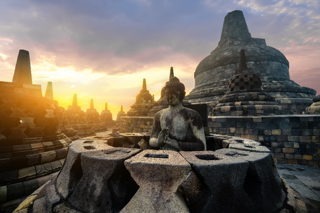 Borobudur được UNESCO công nhận là di sản văn hóa thế giới.