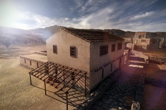 Hình ảnh phục chế một tòa nhà trong thành phố. Ảnh: BBC. Hình ảnh phục chế một tòa nhà trong thành phố. Ảnh: BBC.