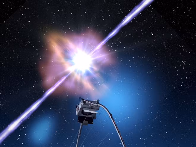 Mô phỏng vụ nổ tia gamma - Ảnh: Max Planck Society