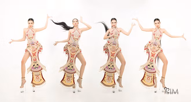 Ngay khi những hình ảnh trên được công bố, bộ trang phục nhận được nhiều lời khen từ khán giả - Ảnh: Thân Nguyễn An Kha