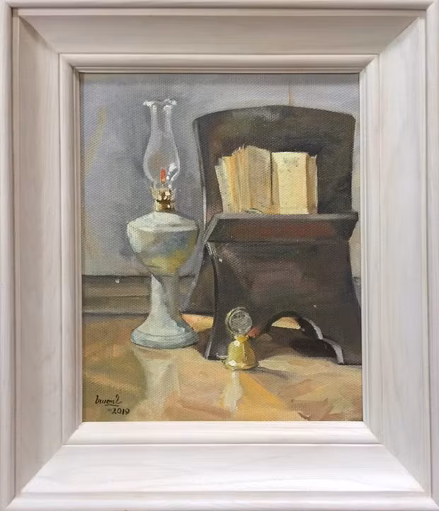  Tranh tĩnh vật được trưng bày trong triển lãm. (Ảnh:Quỳnh An/Vietnam+)