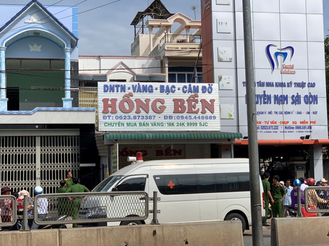 Tiệm vàng Hồng Bền nằm ngay Quốc lộ 1, thị trấn Lương Sơn, huyện Bắc Bình - Ảnh CTV