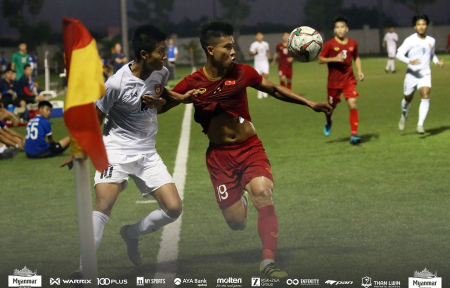 U22 Việt Nam hoà 2-2 U22 Myanmar ở trận đấu giao hữu trước thềm SEA Games 30. (Ảnh: MFF)  U22 Việt Nam hoà 2-2 U22 Myanmar ở trận đấu giao hữu trước thềm SEA Games 30. (Ảnh: MFF)