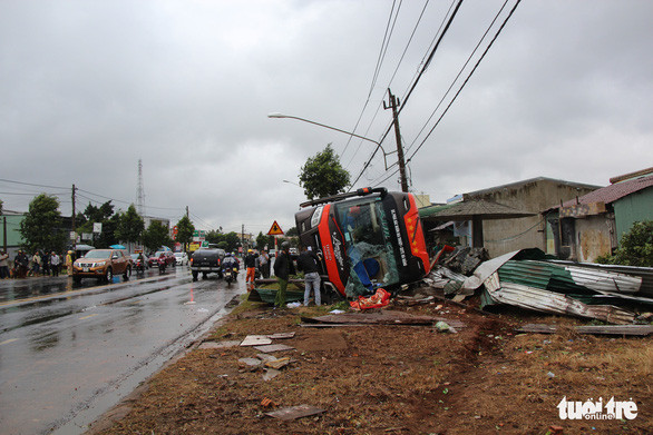 Hiện trường tai nạn - Ảnh: TRUNG TÂN