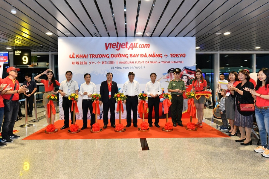  Vietjet chính thức khai trương đường bay Đà Nẵng-Haneda (Tokyo). Ảnh: VGP.
