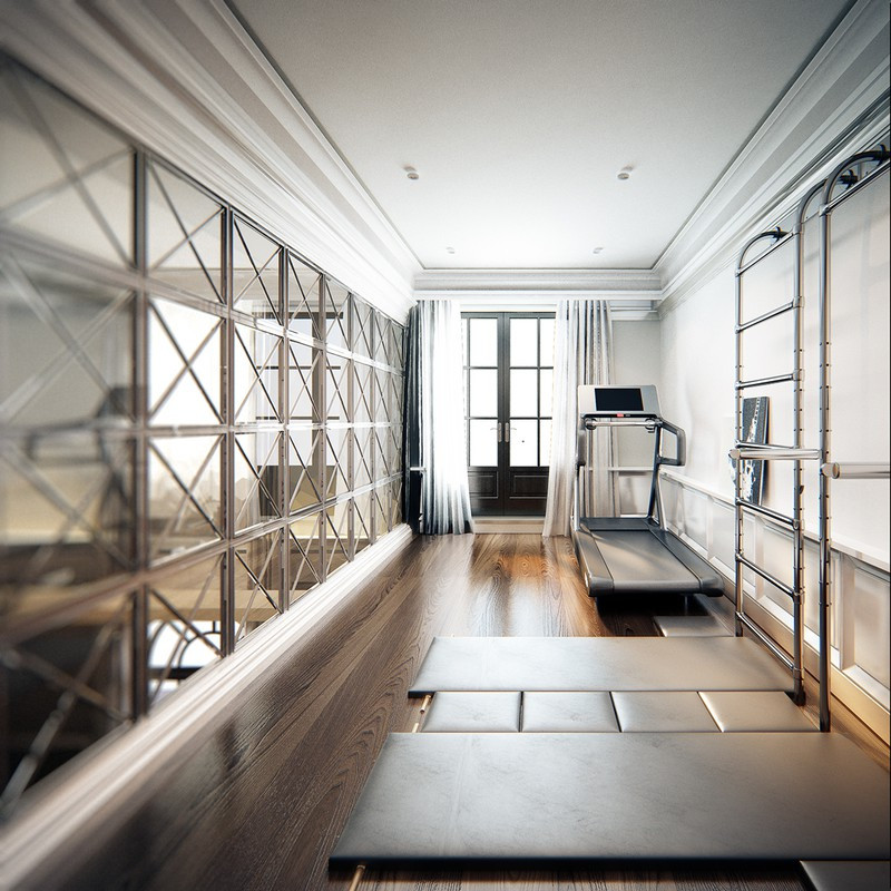  Phòng tập gym bố trí ở tầng lửng.
