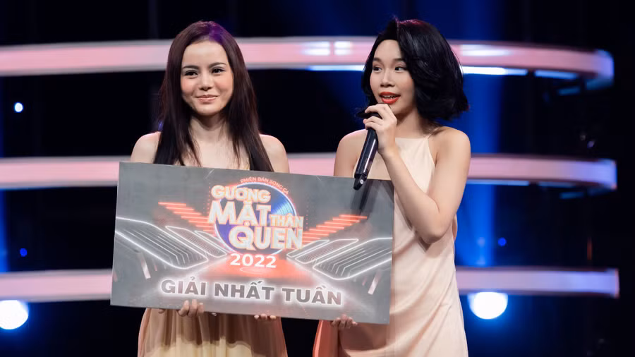 Kim Thành TDA - Gia Như giành chiến thắng tuần trong tập 3 Gương mặt thân quen 2022. Ảnh: BTC