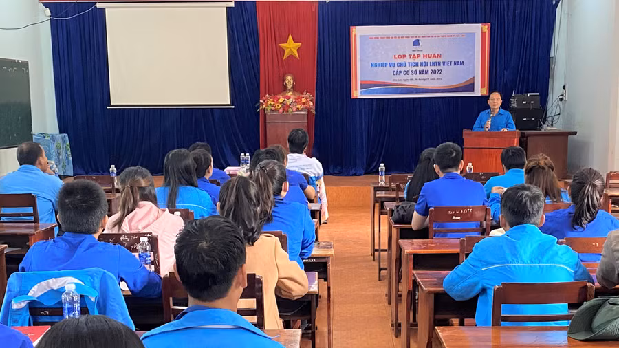 Quang cảnh lớp tập huấn kỹ năng, nghiệp vụ công tác Hội LHTN. Ảnh: Hà Đức Thành