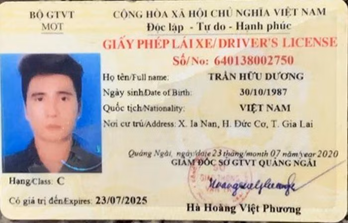 Tài xế Trần Hữu Dương và Giấy phép lái xe hạng C