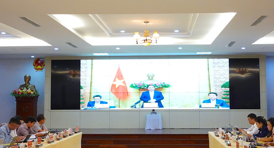 Thủ tướng Chính phủ Phạm Minh Chính chủ trì hội nghị. Ảnh: Mộc Trà
