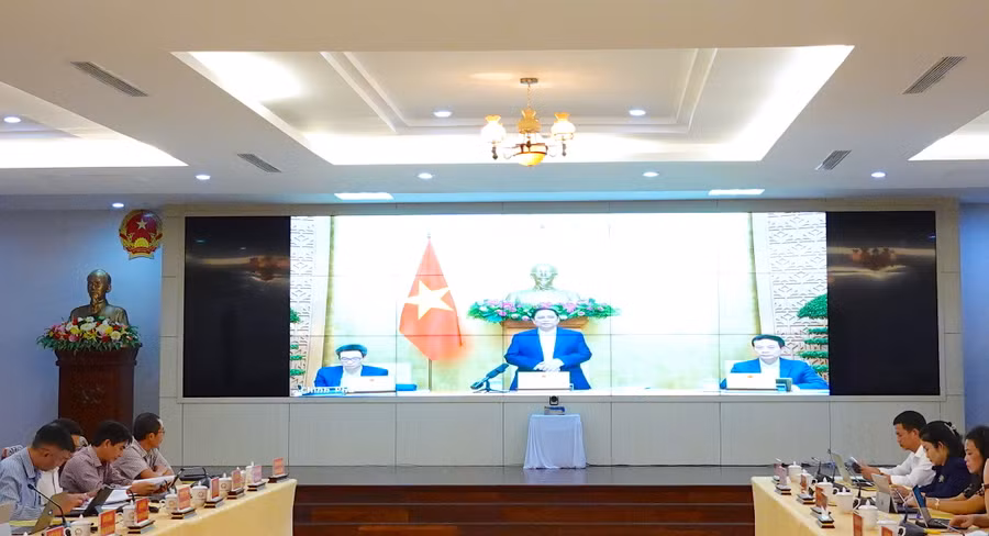 Thủ tướng Chính phủ Phạm Minh Chính chủ trì hội nghị. Ảnh: Mộc Trà
