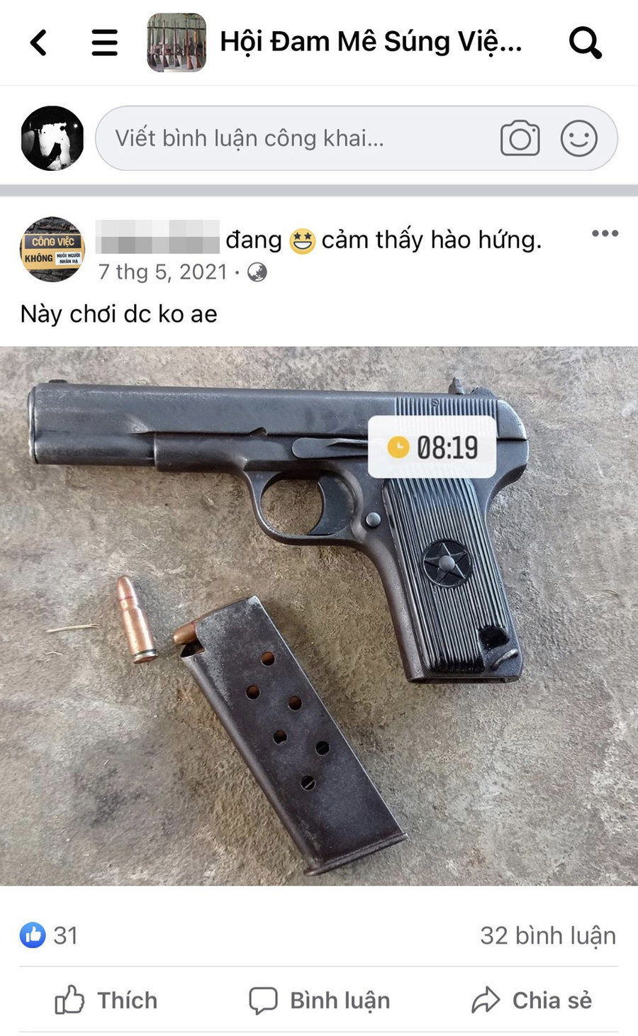 Ngang nhiên chào bán súng trên mạng, bên dưới là hàng chục bình luận đặt mua Ngang nhiên chào bán súng trên mạng, bên dưới là hàng chục bình luận đặt mua