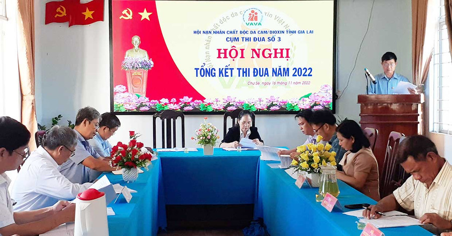 Quang cảnh hội nghị tổng kết Cum thi đua số 3. Ảnh: Hoàng Viên