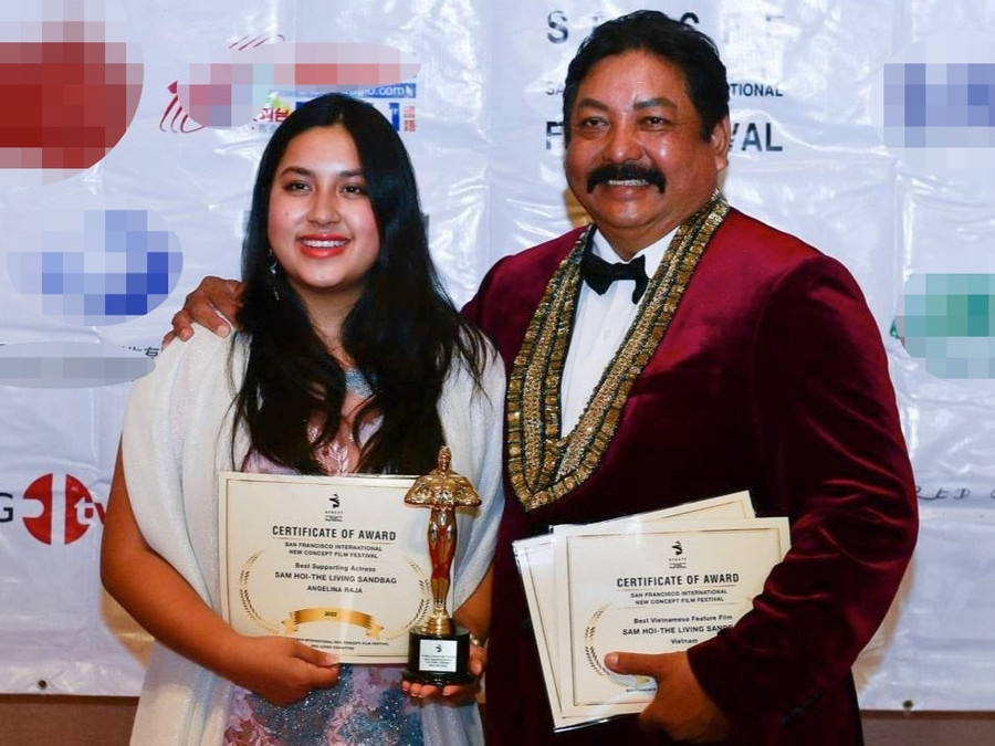 Nữ diễn viên nhí gốc Ấn trong phim Sám hối giành giải thưởng Best Supporting Actress. Ảnh: NVCC