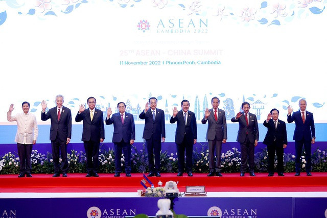  Thủ tướng Phạm Minh Chính tham dự Hội nghị Cấp cao ASEAN - Trung Quốc. Ảnh: VGP