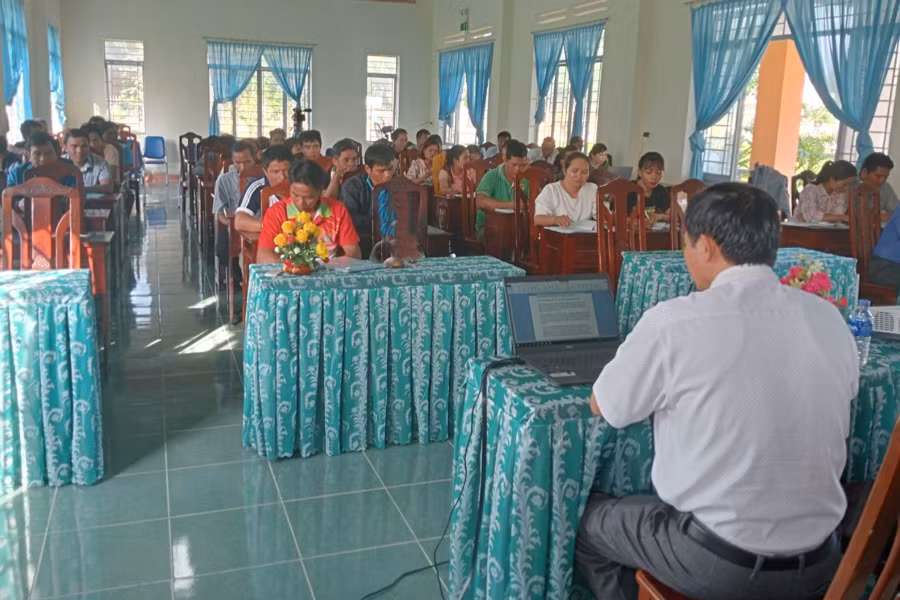 Quang cảnh hội nghị tập huấn. Ảnh: Văn Chi