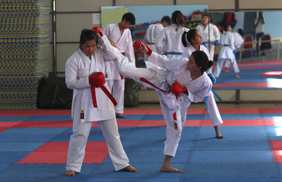 Các VĐV Karate Gia Lai đặt mục tiêu có huy chương ở kỳ Đại hội lần này. Ảnh: Văn Ngọc Các VĐV Karate Gia Lai đặt mục tiêu có huy chương ở kỳ Đại hội lần nay Ảnh: Văn Ngọc