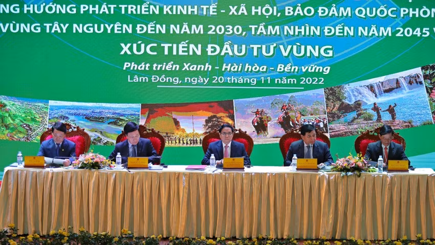 Thủ tướng Phạm Minh Chính chủ trì hội nghị. Ảnh: VTT